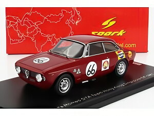 ALFA ROMEO ジュリア GTA チーム香港 N 66 アルバート プーン シンガポールGP 1967 レッド/ Spark 1/43 300台限定ミニカー
