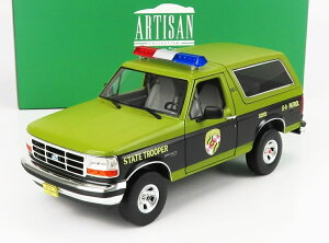 FORD USA�t�H�[�hUSA BRONCO�u�����R MARYLAND STATE POLICE 1996 �O���[���u���b�N / Greenlight 1/18 �~�j�J�[