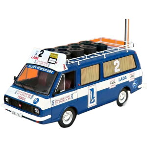 �y�\��z RAF 2203 Minibus�~�j�o�X Team Rally Lada Service Assistance 1984 �u���[�z���C�g / IXO 1/43 �o�C�N