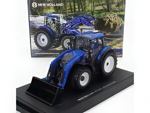 NEW HOLLAND T5.120 �g���N�^�[ �t�����g�X�N���[�p�[�t�� 2018 �u���[ �u���b�N/ UNIVERSAL HOBBIES 1/32 �_�@ �͌^