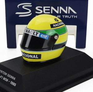 BELL HELMET F1 ヘルメット 97T RENAULT チーム LOTUS N 12 初優勝 1985 A.セナ イエロー グリーン/ MINICHAMPS 1/8 模型