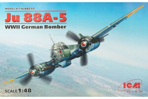 Ju 88A-5 WWII ドイツ爆撃機 モデルキット/ ICM 1/48 模型
