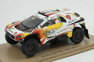 Peugeot 2008 DKR 319���� �_�J�[�� 2017 S-K. Al Qassimi P. Maimom/ Spark 1/43 �~�j�J�[