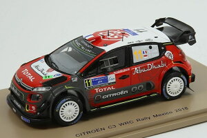 Citroen C3 WRC Citroen Total Abu Dhabi WRT 11���� �����[���L�V�R 2018 S.Loeb D.Elena/ Spark 1/43 �~�j�J�[