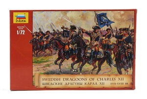 フィギュア スウェーデン 竜騎兵 チャールズ XII/ ZVEZDA 1/72 ミニカー