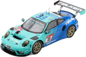 Porsche 911 991 2 Gt3 R �`�[�� Falken Motorsports 33 9�� 24H Nurburgring 2022 J Evans S Muller P Pilet M Seefried Light Green Blue SG845/ Spark 1/43 �~�j�J�[
