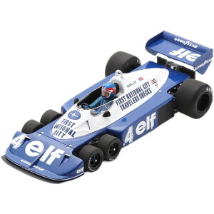 Tyrrell�e�B���� F1 P34 Elf�G���t 1977 #4 3�� South African GP P.Depailler Blue White / Spark 1/18 �~�j�J�[