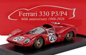 FERRARI 330P4 4.0L V12 SPIDER TEAM SPA FERRARI SEFAC N 20 24h ���E�}�� 1967 �N���X�E�G�C���� �j�[�m�E�o�b�J���b�� ���b�h / BRUMM 1/43 �~�j�J�[