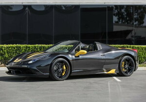 �y�\��zFerrari�t�F���[�� 458 Speciale A spider New Black Daytona yellow stripes / BBR 1/43 �~�j�J�[