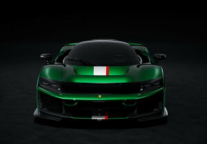 �y�\��zFerrari�t�F���[�� F80 carbon optional Green Jewel bicolor wheels carbon silver / BBR 1/43 �~�j�J�[