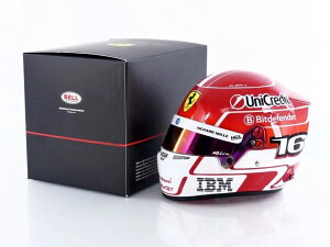 CASQUE Charles Leclerc Ferrari F1 2025 �V������ ���N���[�� �w�����b�g / MINI HELMET 1/2 �~�j�J�[