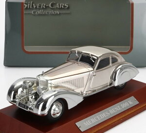 MERCEDES BENZ�����Z�f�X�x���c 500K 1935 CHROME AUTO-DA-LEGGENDA-SILVER-CARS-COLLECTION - DEAGOSTINI / EDICOLA 1/43 �~�j�J�[