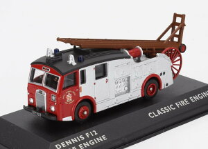 DENNIS�f�j�X F12 TANKER TRUCK SCALA FIRE ENGINE 1951 RED WHITE CLASSIC-FIRE-ENGINE-COLLECTION / EDICOLA 1/72 �~�j�J�[
