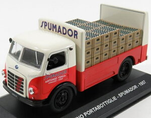 OM Fiat�t�B�A�b�g LEONCINO TRUCK PORTABOTTIGLIE SPUMADOR 1957 ���b�h�z���C�g VEICOLI-PUBBLICITARI-D'EPOCA-COLLECTION / EDICOLA 1/43 �~�j�J�[