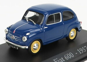 FIAT�t�B�A�b�g 600 1957 �u���[ AUTO-INDIMENTICABILI-RBA-MONDADORI / EDICOLA 1/43 �~�j�J�[