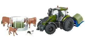 VALTRA�o���g�� T254 �g���N�^�[ �t���~���O�x�[�����t�^�[ �v���C�Z�b�g 2019 �O���[�� FARM TOYS / BRITAINS 1/32 �~�j�J�[