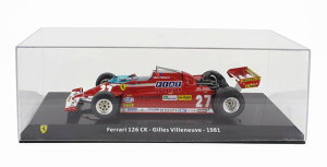 Ferrari�t�F���[�� F1 126CK N 27 1981 GILLES VILLENEUVE RED SILVER LE-GRANDI-FERRARI-F1 COLLECTION / EDICOLA 1/24 �~�j�J�[