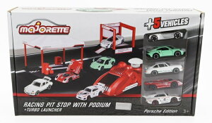 Porsche�|���V�F �Z�b�g �T�[�r�X�L���m�s�[ �|�f�B�E�� �\���� �����`���[ 5x �|���V�F �e�� SCALE APPROX / MAJORETTE 1/64 �~�j�J�[