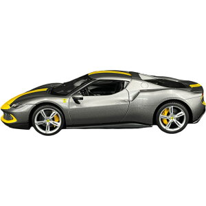Ferrari�t�F���[�� 296 GTB 2022 Assetto Fiorano Silver / Yellow / Bburago 1/18 �~�j�J�[