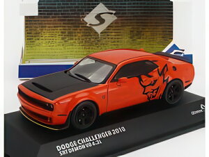 DODGE CHALLENGER SRT �f�[���� V8 6.2L �N�[�y 2018 �I�����W �u���b�N/ SOLIDO 1/43 �~�j�J�[