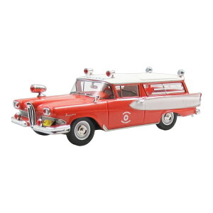 �y�\��z2026�N�����\�� Edsel�G�h�Z�� Roundup SW Station Wagon�X�e�[�V�������S�� 1958 Ambulance�A���r�������X ���b�h�z���C�g / ESVAL 1/43 �~�j�J�[