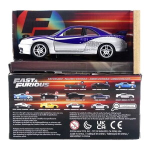 ���Y �X�J�C���C�� GT-R 1995 �V���o�[ ���C���h�X�s�[�h / Jada Toys 1/32 �~�j�J�[