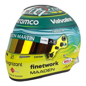 Fernando Alonso �t�F���i���h�A�����\ �w�����b�g Aston Martin�A�X�g���}�[�e�B�� #14 �T�E�W�A���r�AGP 2025 �O���[�� �C�G���[ / MINI HELMET 1/2 �~�j�J�[