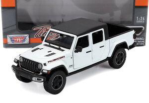 Jeep�W�[�v Gladiator�O���f�B�G�[�^�[ Rubicon���r�R�� Pick up Soft top�\�t�g�g�b�v 2021 White Black�z���C�g�u���b�N / Motor Max 1/27 �~�j�J�[
