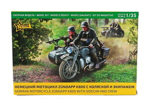 Zundapp�c�F���_�b�v K800 German Sidecar Military 1941 / ZVEZDA 1/35 �o�C�N