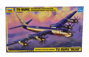 TUPOLEV�c�|���t TY95MS BEAR�x�A MILITARY RUSSIAN AIRPLANE���V�A�R�p�@ 1956 / ZVEZDA 1/144 ��s�@