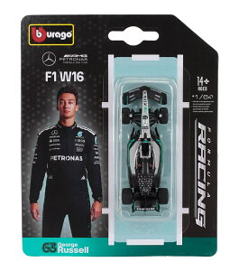 �y�\��z Mercedes�����Z�f�X GP F1 W16 2025 TEAM AMG PETRONAS MOTORSPORT No.63 GEORGE RUSSELL �u���b�N�V�� / Bburago 1/64 �~�j�J�[