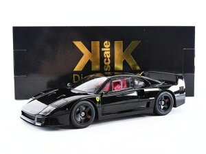 �t�F���[�� F40 ���C�g�E�F�C�g 1990 �u���b�N / KK Scale 1/18 �~�j�J�[