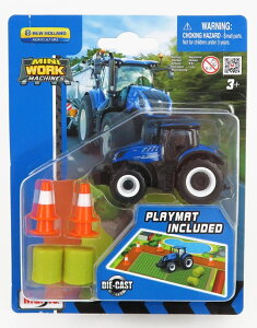 NEW HOLLAND�j���[�z�����h T7 315 TRACTOR�g���N�^�[ 2018 WITH ACCESSORIES�A�N�Z�T���[�t �u���[ / MAISTO 1/64 �~�j�J�[
