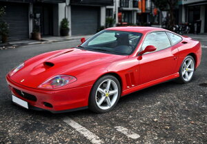 �y�\��zFerrari�t�F���[�� 575M Maranello 2002 Rosso Corsa Black interior / BBR 1/18 �~�j�J�[