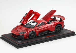 �y�\��zFerrari�t�F���[�� F80 metal diecast full open Rosso Supercar carbon wheels red front / BBR 1/18 �~�j�J�[