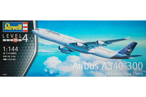 Airbus A340-300 Lufthansa New Livery ���t�g�n���U�q�� �V�h�� �g�ݗ��ăv�����L�b�g�͌^ ��s�@ /Revell 1/144