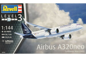 Airbus A320neo Lufthansa New Livery ���t�g�n���U�q��V�h�� �g�ݗ��ăv�����L�b�g�͌^ ��s�@ /Revell 1/144