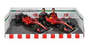 Ferrari�t�F���[�� SF-23 2023 #16 Charles Leclerc #55 Carlos Sainz 2��Z�b�g ���b�h / Bburago 1/43 �~�j�J�[