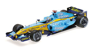 y\z12ȍ~\RENAULT - F1 R25 TEAM RENAULT F1 N 1 3rd BRAZIL GP FERNANDO ALONSO 2005 WORLD CHAMPION - LIGHT BLUE YELLOW /Minichamps~j`vX 1/18 ~jJ[