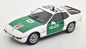 PORSCHE - 924 AUTOBAHN POLIZEI DUSSELDORF POLICE COUPE 1985 - GREEN WHITE /KK-SCALE 1/18 �~�j�J�[
