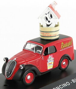 FIAT�t�B�A�b�g 500A FURGONCINO �o�� BUTASOL 1948 ���b�h�u���b�N VEICOLI-COMMERCIALI-D'EPOCA-EAGLEMOSS / EDICOLA 1/43 �~�j�J�[