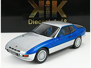 PORSCHE - 924 TURBO COUPE 1986 - SILVER BLUE MET /KK-SCALE 1/18 ~jJ[