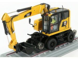 CATERPILLAR CATM323F ESCAVATORE GOMMATO SU ROTAIE FERROVIARIE TRACTOR HYDRAULIC EXCAVATOR SCRAPER YELLOW BLACK �V���x�� / Diecast Masters 1/50 ���݋@�B�͌^ �H���ԗ�