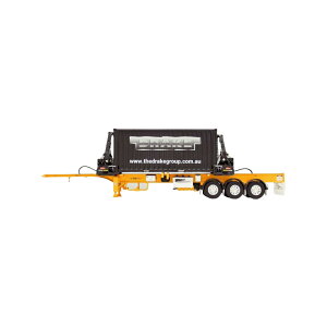 container trailer yellow + 20FT Drake �R���e�i / DRAKE 1/50 ���݋@�B�͌^ �H���ԗ�
