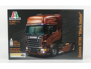 SCANIA R730 TRACTOR TRUCK BLACK AMBER 2 ASSI 2011 / fLbg vf / ITALERI 1/24 ͌^