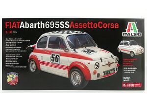 FIAT 500 ABARTH 695SS ASSETTO CORSA 1968 STREET OR N 56 RACING VERSION / fLbg vf / ITALERI 1/12 ͌^