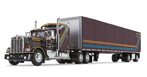 Kenworth W900A & 53ft Utility Roll Tarp Trailer v g[[ / DCP 1/64 ݋@B͌^ Hԗ