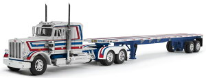 Peterbilt 359 & 48ft Utility Flatbed Trailer oCZejApgIbgJ[ g[[ / DCP 1/64 ݋@B͌^ Hԗ