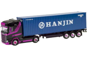 Hart Hanjin Scania CS20HD 40ft HC �g���b�N / Herpa 1/87 ���݋@�B�͌^ �H���ԗ�