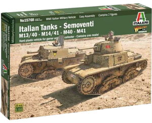 イタリア戦車 セモヴェンテ M13/40 - M14/41 - M40 - M41 / Italeri 1/56 プラモデルキット 模型